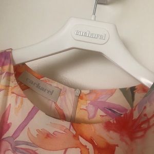 Cacharel Floral Box Pleat Dress